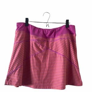 Women's Pink and Orange Striped Shorts